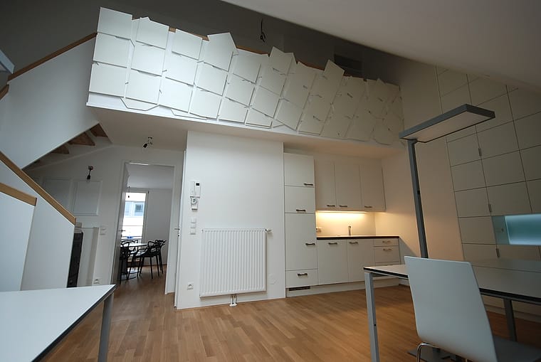 Coworking-Büro mit Arbeitsplatz und Küchenbereich in 1090 Wien